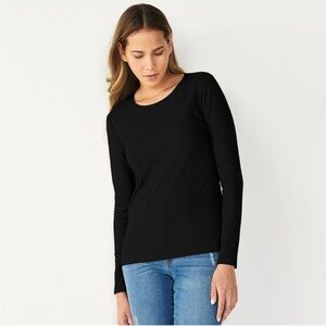 Nine West Soft Spun Black Top